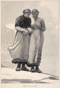Über die Klippe schauen, aus The Century Magazine, November 1883 von Winslow Homer