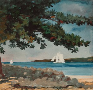 Nassau: Wasser und Segelboot, 1899