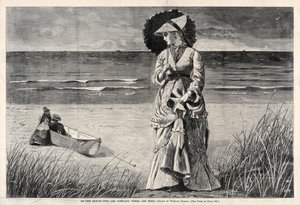 Am Strand - Zwei sind Gesellschaft, drei sind keiner, 1872 von Winslow Homer