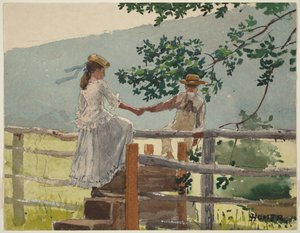 Am Zauntritt von Winslow Homer