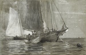 Schoner vor Anker, 1884 von Winslow Homer