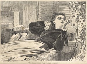 „Sie drehte ihr Gesicht zum Fenster“ von Winslow Homer