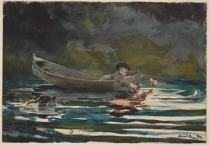 Skizze für „Jagdhund und Jäger“ von Winslow Homer