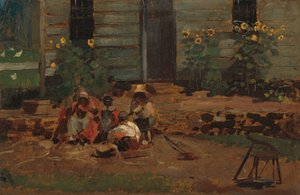 Skizze eines Cottage-Hofs von Winslow Homer
