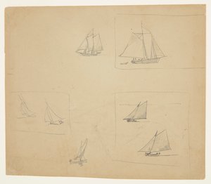 Skizzen von Segelschiffen von Winslow Homer