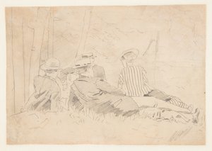 Studie für "Die Angelgesellschaft" von Winslow Homer