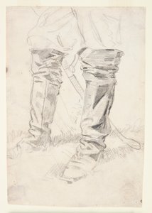 Studie der Stiefel eines Kavallerieoffiziers