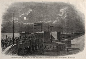 Die Vorhut der Grand Army der Vereinigten Staaten überquert die Long Bridge, 1861