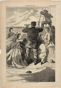 Das Herannahen des britischen Piraten "Alabama"