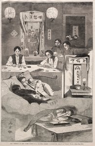 Die Chinesen in New York - Szene in einem Baxter Street Club-Haus, 1874
