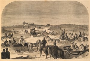 Die Fahrt im Central Park, New York, September 1860, aus Harper