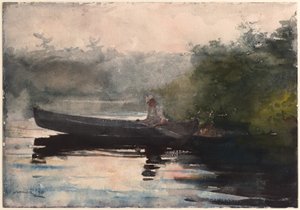 Das Ende des Tages, Adirondacks von Winslow Homer