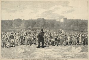 Der vierte Juli im Tompkins Square, New York--"Die Soldaten kommen!", aus Harper