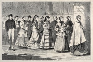 Der Morgenspaziergang - Junge Damen der Schule promenieren auf der Allee von Winslow Homer