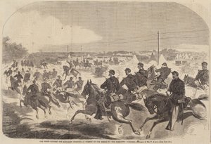 Die Union-Kavallerie und Artillerie starten die Verfolgung der Rebellen in Richtung Yorktown von Winslow Homer