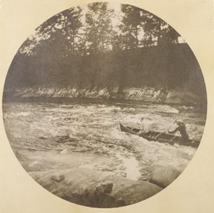 Thomas Johnston Homer II und Fred Collins beim Kanufahren