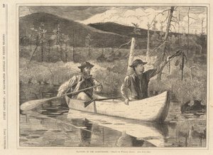 Fallenstellen in den Adirondacks, aus Every Saturday, 24. Dezember 1870 von Winslow Homer