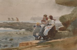 Unter der Klippe, Cullercoats, ca. 1881 von Winslow Homer