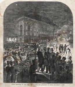 Gewerkschaftstreffen im Freien vor der Musikakademie von Winslow Homer