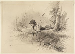 Warten, bis einer anbeißt von Winslow Homer