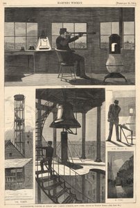 Wachturm, Ecke Spring und Varick Streets, New York, aus Harper