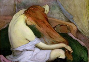 Frau kämmt ihr Haar, 1897