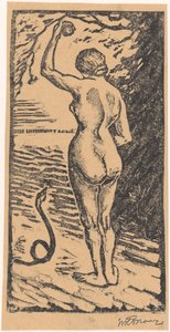 Eva und die Schlange von Wolbartus Brouwer (signed by artist)