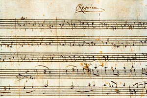Autograph-Partitur des Requiems, K. 626 von Wolfgang Amadeus Mozart (1756-1791)