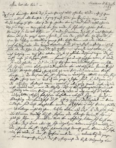 Wolfgang Amadeus Mozart (1756-1791) österreichischer Komponist. Eigenhändiger Brief an den Vater. Wien 6. Dezember 1783 von Wolfgang Amadeus Mozart