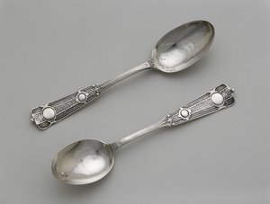 Paar Teelöffel, ca. 1860-1871 von Wood and Hughes