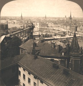 Straßen von Stockholm vom Moseback, Schweden, 1905 von Works and Sun Sculpture Studios