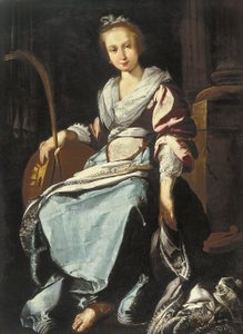 Santa Cecilia von workshop of Bernardo Strozzi