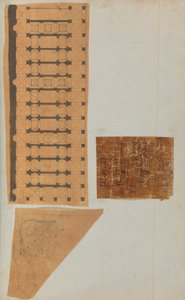 Seite aus einem Sammelalbum mit Zeichnungen und mehreren Drucken der Architektur, ca. 1800-1850