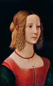 Porträt eines Mädchens von Workshop of Domenico Ghirlandaio