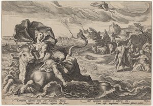 Die Vergewaltigung der Europa von Workshop of Hendrick Goltzius, after Hendrick Goltzius