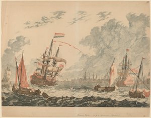 Der Fluss IJ in Amsterdam