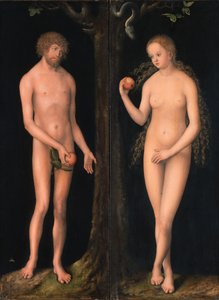 Adam und Eva von workshop of Lucas Cranach the Elder