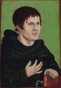 Posthumes Bildnis Martin Luthers (1483-1546) als Augustinermönch von workshop of Lucas Cranach the Elder