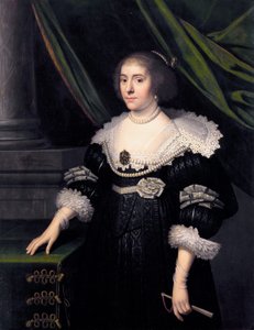 Prinzessin Amalia von Solms, Frau von Friedrich Heinrich von Oranien von Workshop of Michiel van Mierevelt
