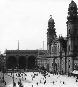 Die katholische Theatinerkirche St. Kajetan, München, Deutschland, ca. 1900er Jahre