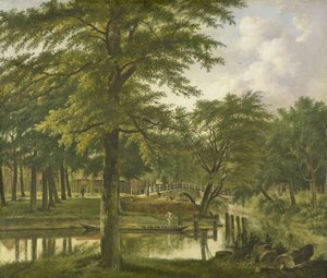 Ansicht des Nieuwe Gracht nahe dem Bolwerk, Haarlem von Wybrand Hendriks (signed by artist)