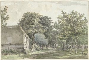 Pfad durch das Dorf Manen bei Ede