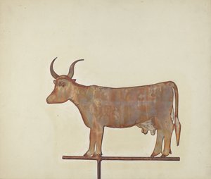 Kuh-Wetterfahne von Wynna Wright