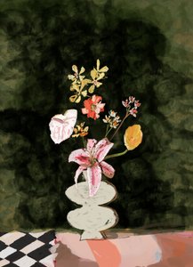 Lebendiges florales Stillleben