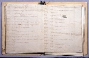 Tagebuch von Ludwig XVI. Monat Juni und Juli 1789. Notizbuch 17x21 cm. Archives Nationales. Paris