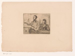 Zwei Musiker von Xavier Mellery