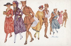 Mädchen gehen mit Soldaten aus
