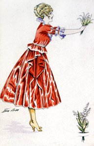 Das Maiglöckchen für Glück, ca. 1930 (Postkarte) von Xavier Sager