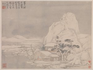 Schneelandschaft, Blatt aus Album für Zhou Lianggong, datierbar auf 1645-55