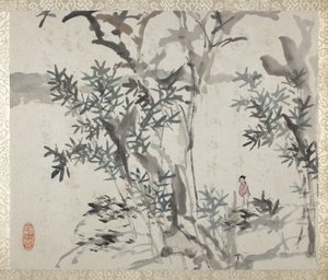Album mit Landschaften und Kalligraphie für Liu Songfu